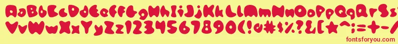 StoneskipMedium Font – Red Fonts on Yellow Background