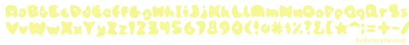 StoneskipMedium Font – Yellow Fonts on White Background