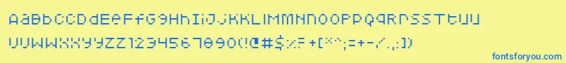 Подробнее о шрифте Squarodynamic05 Шрифт Squarodynamic05 – синие шрифты на жёлтом фоне