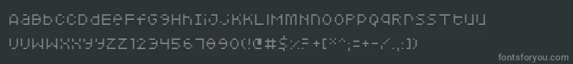 フォントSquarodynamic05 – 黒い背景に灰色の文字