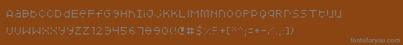 Шрифт Squarodynamic05 – серые шрифты на коричневом фоне