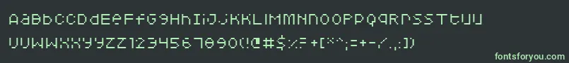 フォントSquarodynamic05 – 黒い背景に緑の文字