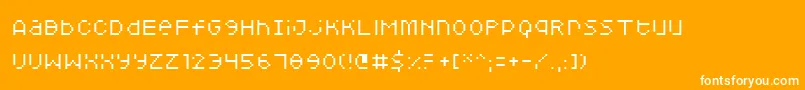 Squarodynamic05 Font – White Fonts on Orange Background