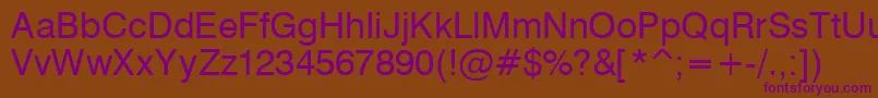 Hebar Font – Purple Fonts on Brown Background