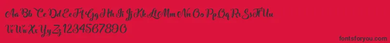 StardustAdventure-fontti – mustat fontit punaisella taustalla
