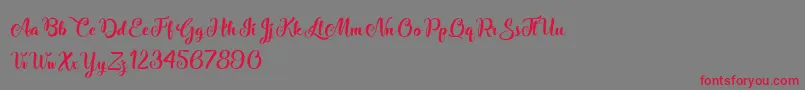 StardustAdventure Font – Red Fonts on Gray Background
