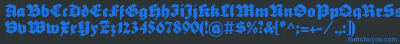 SebaldusGotisch Font – Blue Fonts on Black Background