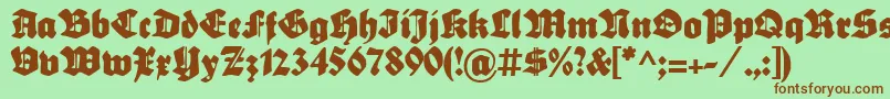 SebaldusGotisch Font – Brown Fonts on Green Background