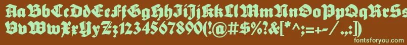 SebaldusGotisch Font – Green Fonts on Brown Background