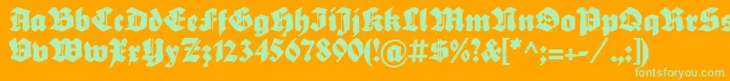SebaldusGotisch Font – Green Fonts on Orange Background
