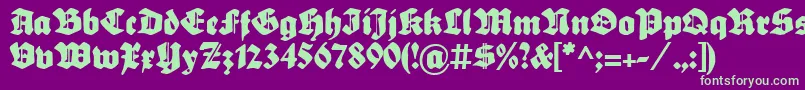 SebaldusGotisch Font – Green Fonts on Purple Background