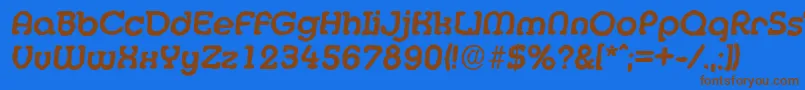 MexicoantiqueBolditalic Font – Brown Fonts on Blue Background