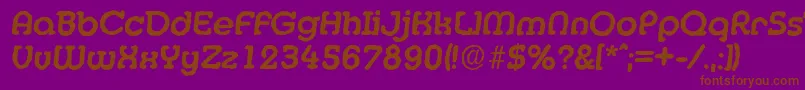 MexicoantiqueBolditalic Font – Brown Fonts on Purple Background