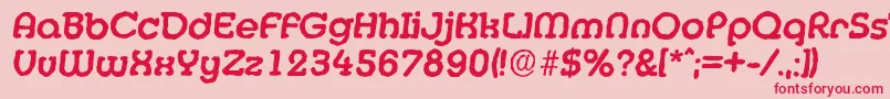 MexicoantiqueBolditalic-Schriftart – Rote Schriften auf rosa Hintergrund
