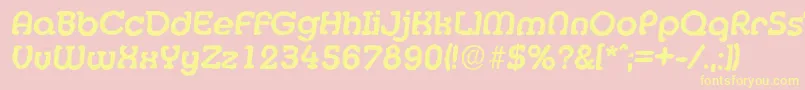 MexicoantiqueBolditalic Font – Yellow Fonts on Pink Background
