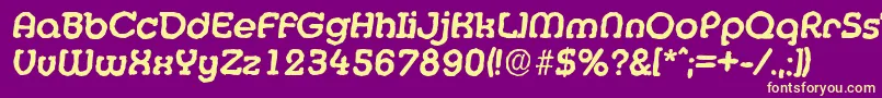 MexicoantiqueBolditalic Font – Yellow Fonts on Purple Background