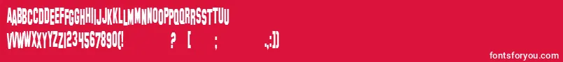 SfHollywoodHillsCondensed Font – White Fonts on Red Background