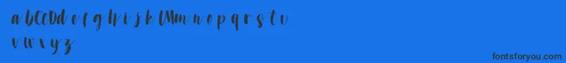 DontclickmeDemo Font – Black Fonts on Blue Background