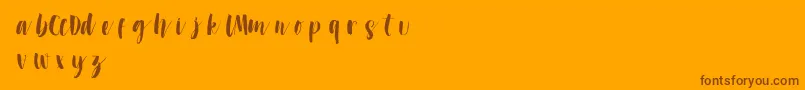 DontclickmeDemo Font – Brown Fonts on Orange Background