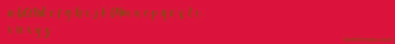 DontclickmeDemo Font – Brown Fonts on Red Background