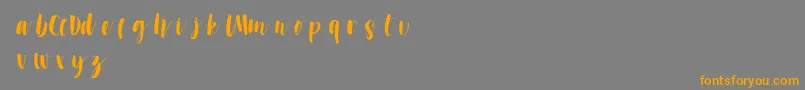 DontclickmeDemo Font – Orange Fonts on Gray Background