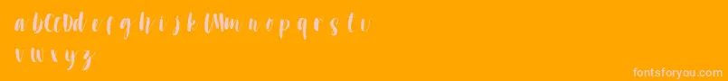 DontclickmeDemo Font – Pink Fonts on Orange Background