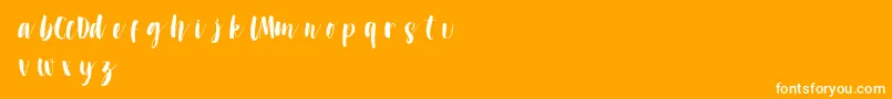 DontclickmeDemo Font – White Fonts on Orange Background