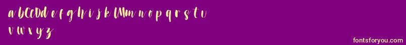 DontclickmeDemo Font – Yellow Fonts on Purple Background