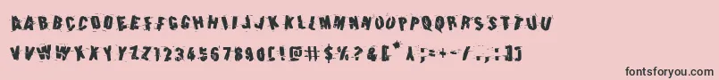 Earthshakerotate Font – Black Fonts on Pink Background