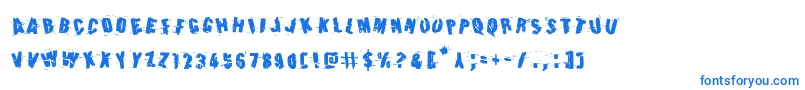 Więcej informacji o czcionce Earthshakerotate Czcionka Earthshakerotate – niebieskie czcionki