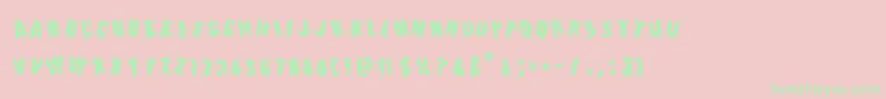 Earthshakerotate Font – Green Fonts on Pink Background