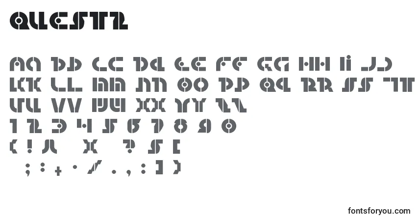 Schriftart Quest2 – Alphabet, Zahlen, spezielle Symbole