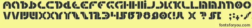 Quest2 Font – Black Fonts on Yellow Background