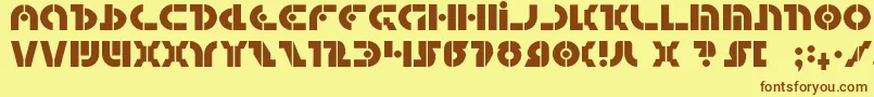 Quest2 Font – Brown Fonts on Yellow Background