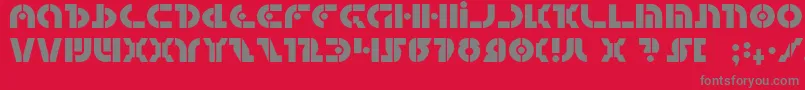 Quest2 Font – Gray Fonts on Red Background