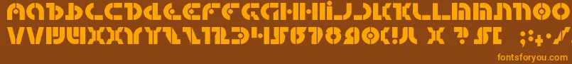 Quest2 Font – Orange Fonts on Brown Background