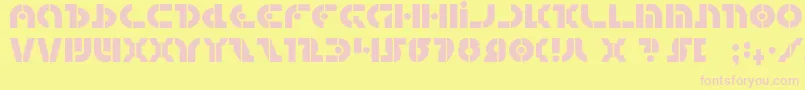 Quest2 Font – Pink Fonts on Yellow Background