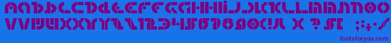 Quest2 Font – Purple Fonts on Blue Background