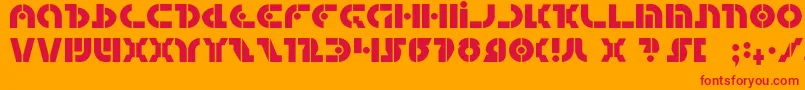 Quest2 Font – Red Fonts on Orange Background