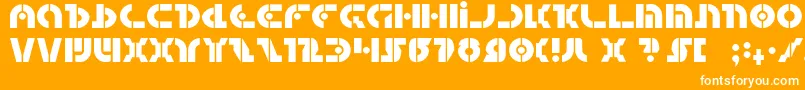 Quest2 Font – White Fonts on Orange Background