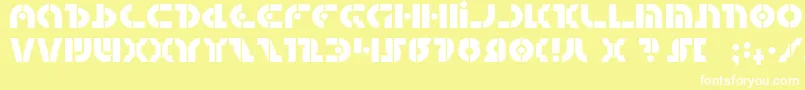 Quest2 Font – White Fonts on Yellow Background