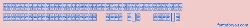 Luckyape Font – Blue Fonts on Pink Background