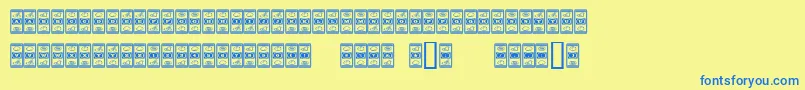 Luckyape Font – Blue Fonts on Yellow Background