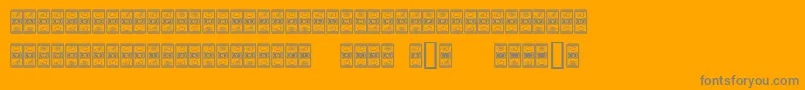 Luckyape-Schriftart – Graue Schriften auf orangefarbenem Hintergrund