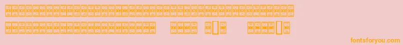 Luckyape-Schriftart – Orangefarbene Schriften auf rosa Hintergrund