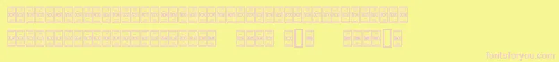 Luckyape-fontti – vaaleanpunaiset fontit keltaisella taustalla