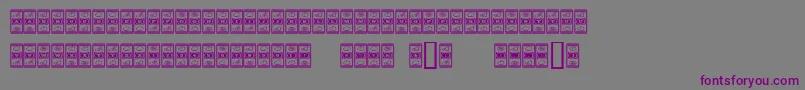 フォントLuckyape – 紫色のフォント、灰色の背景