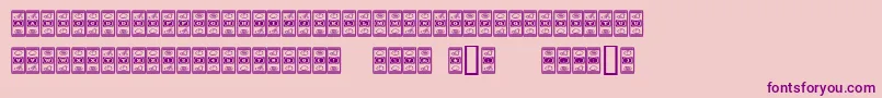 Luckyape-Schriftart – Violette Schriften auf rosa Hintergrund