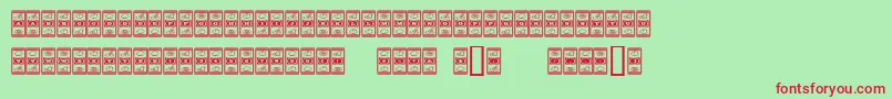 fuente Luckyape – Fuentes Rojas Sobre Fondo Verde