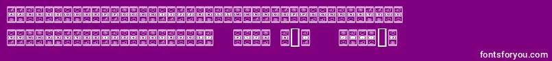 Luckyape-Schriftart – Weiße Schriften auf violettem Hintergrund